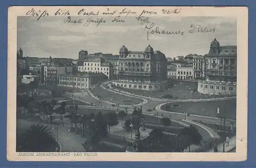 AK Brasilien Sao Paulo Jardim Anhangabahú 1928, interessant !