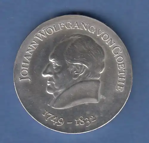 DDR 20 Mark Gedenkmünze 1969 Johann Wolfgang von Goethe, stempelglanz stg 