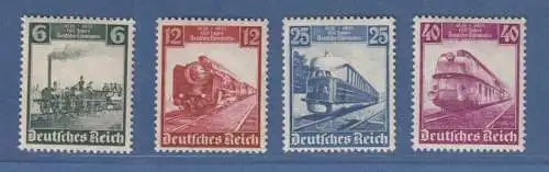 Deutsches Reich 1935 100 Jahre dt. Eisenbahn Mi.-Nr. 580-583 Satz einwandfrei **