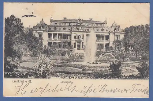 AK Frankfurt am Main Palmengarten gelaufen 1904