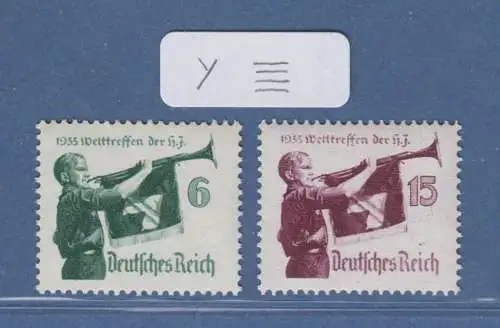 Deutsches Reich 1935 Treffen Hitlerjugend Mi.-Nr. 584-585 Satz y einwandfrei **