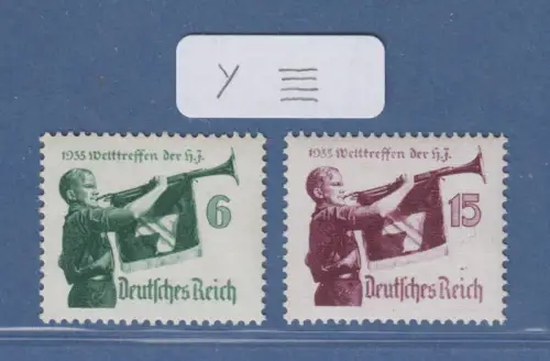 Deutsches Reich 1935 Treffen Hitlerjugend Mi.-Nr. 584-585 Satz y einwandfrei **