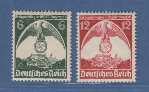 Deutsches Reich 1935 Reichsparteitag Nbg Mi.-Nr. 586-587 Satz x einwandfrei **