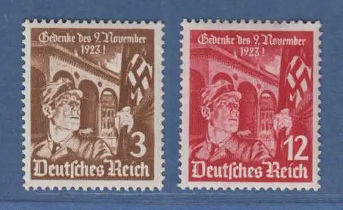 Deutsches Reich 1935 Marsch z. Feldherrnhalle Mi-Nr. 598-599 Satz einwandfrei **