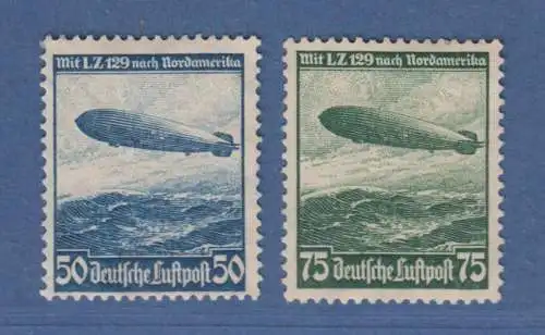 Deutsches Reich 1936 Zeppelin LZ 129 Mi.-Nr. 606-607 Satz einwandfrei (*)