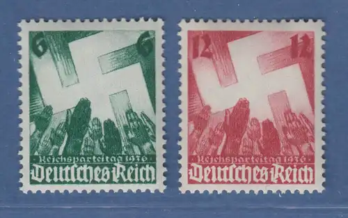 Deutsches Reich 1936 Reichsparteitag Nürnberg Mi-Nr. 632-633 Satz einwandfrei **