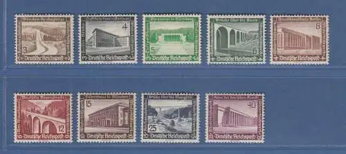 Deutsches Reich 1936 Moderne Bauten Mi.-Nr. 634-642 Satz einwandfrei**
