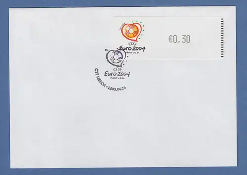 Portugal 2003 ATM Fußball EM Euro 2004 Mi-Nr. 43.1e Wert 0,30 auf FDC