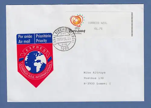 Portugal 2003 ATM Fußball EM Euro 2004 Mi-Nr. 43.2e Wert 1,75 auf FDC nach B