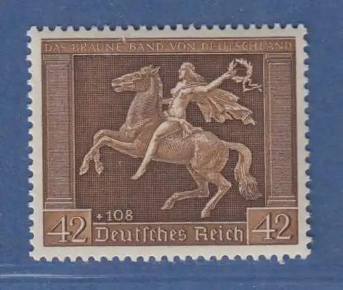 Deutsches Reich 1938 Galopprennen: Braunes Band Mi.-Nr. 671 einwandfrei **