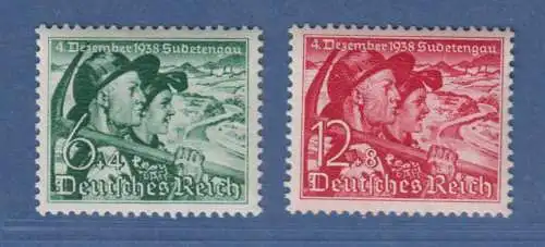 Deutsches Reich 1938 Volksabst. Sudetenland Mi.-Nr. 684-685 Satz einwandfrei **