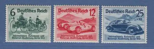 Deutsches Reich 1939 Automobilausstellung Mi.-Nr. 686-688 Satz einwandfrei **
