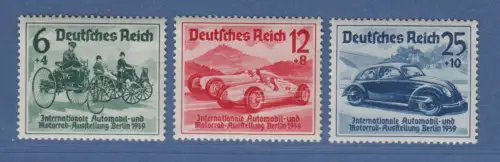Deutsches Reich 1939 Automobilausstellung Mi.-Nr. 686-688 Satz einwandfrei **