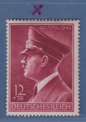 Deutsches Reich 1942 53. Geburtstag Adolf Hitler Mi.-Nr. 813 x einwandfrei **