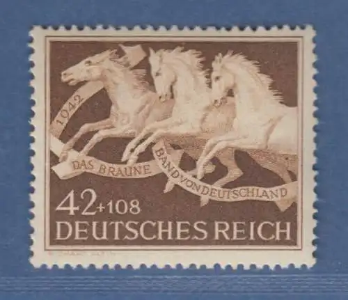 Deutsches Reich 1942 Galopprennen: Das braune Band Mi.-Nr. 815 einwandfrei **