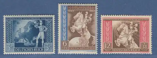 Deutsches Reich 1942 europäischer Postkongress Mi-Nr.820-822 Satz einwandfrei **