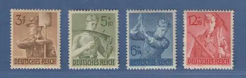 Deutsches Reich 1943 8 Jahre Arbeitsdienst Mi.-Nr. 850-853 Satz einwandfrei **