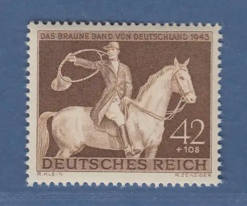 Deutsches Reich 1943 Galopprennen: Das braune Band Mi.-Nr. 854 einwandfrei **