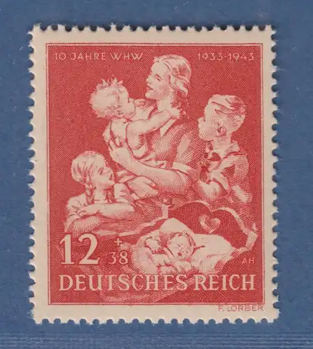 Deutsches Reich 1943 10 Jahre Winterhilfswerk Mi.-Nr. 859 einwandfrei **