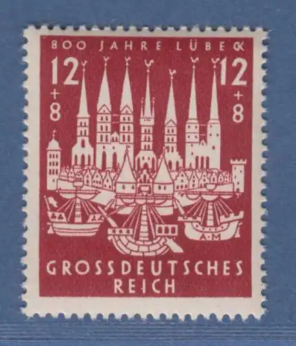 Deutsches Reich 1943 800 Jahre Hansestadt Lübeck Mi.-Nr. 862 einwandfrei **