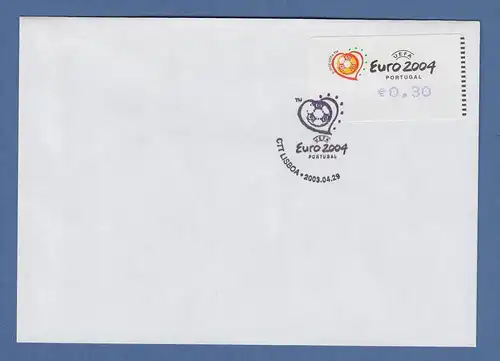 Portugal 2003 ATM Fußball EM Euro 2004 Mi-Nr. 42.2.2  Z1 Wert 0.30 auf FDC