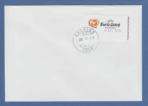 Portugal 2003 ATM Fußball EM Euro 2004 Mi-Nr. 42.2.1  Z1 Wert 0,30 auf FDC