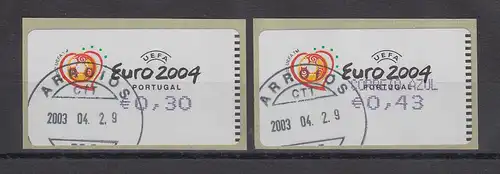 Portugal 2003 ATM Fußball EM Euro 2004 Mi-Nr. 42.2.1 Z1 / Z2 0,30 / 0,43 vsw ETO