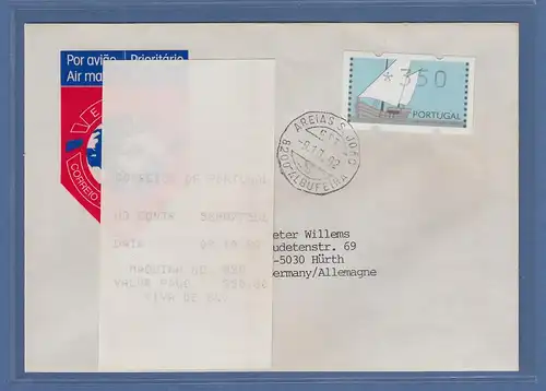 Portugal 1992 ATM Karavelle Mi-Nr. 5Z1 Wert 350 auf Express-FDC mit ET-AQ