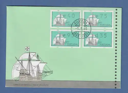 Portugal 1993 ATM Nau Mi-Nr. 7Z1 Satz 40-75-95-135 auf offiz. FDC