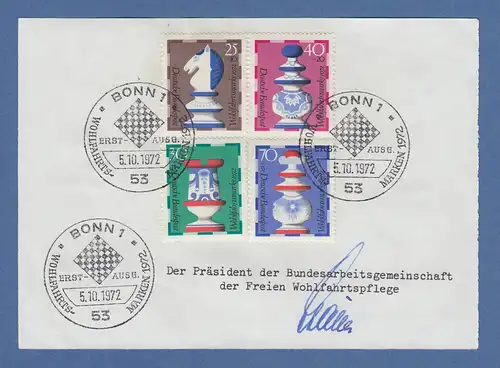 Stauss Präsident BAGFW freie Wohlfahrtspflege original-Autogramm 1972