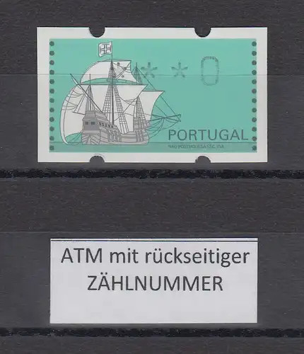 Portugal 1993 ATM Nau Mi-Nr. 7 Testmarke Nulldruck ***0 mit ZNr.  postfrisch ** 