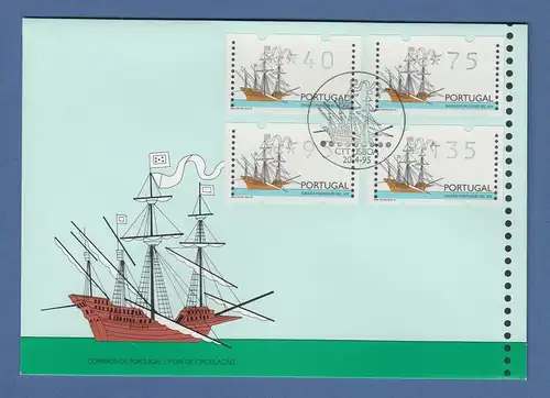 Portugal 1995 ATM Galeone Mi.-Nr. 10Z1 Satz 40-75-95-135 auf offiz. FDC