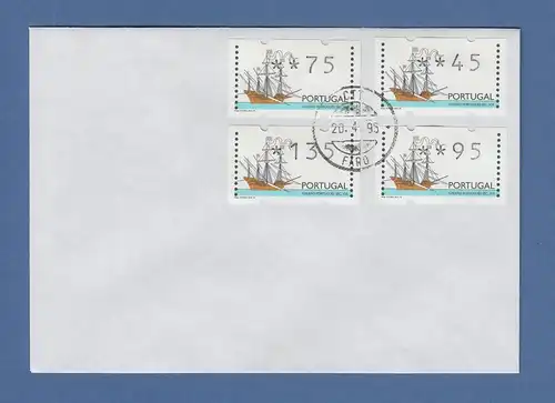 Portugal 1995 ATM Galeone Mi.-Nr. 10Z1 Satz 45-75-95-135 auf blanco-FDC