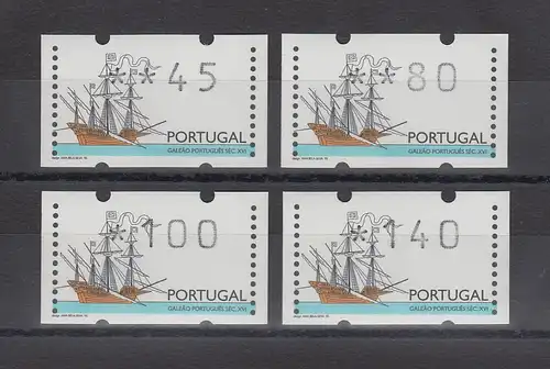 Portugal 1995 ATM Galeone Mi.-Nr.10Z1 Satz 45-80-100-140 ** 