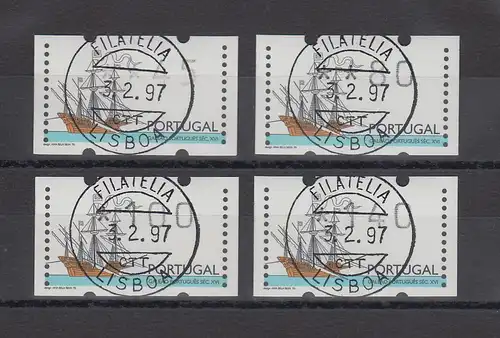 Portugal 1995 ATM Galeone Mi.-Nr.10Z1 Satz 45-80-100-140 gestempelt