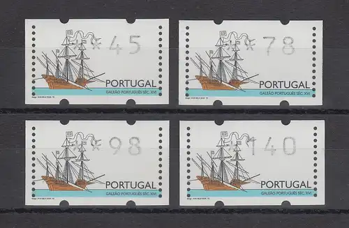 Portugal 1995 ATM Galeone Mi-Nr.10 Satz 45-78-98-140 ** 