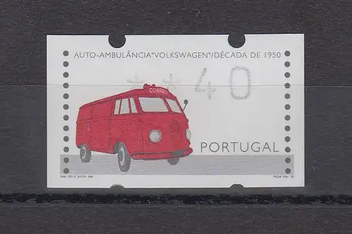 Portugal 1995 ATM VW-Rettungswagen Mi.-Nr. 12 Wert 40 ** 