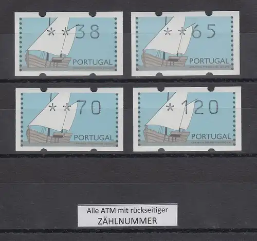 Portugal 1995 ATM Karavelle Mi.-Nr. 5 Satz 38-65-70-120 **, alle mit ZN