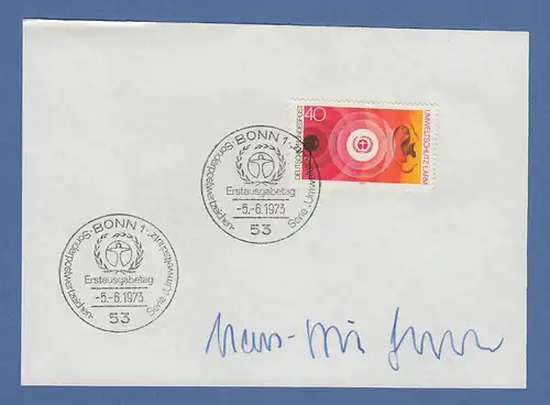 Hans-Dietrich Genscher Innen- & Außenminister original-Autogramm 1973