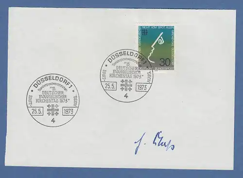 Helmut Claß Ratsvorsitzender der ev. Kirche Deutschland original-Autogramm 1973