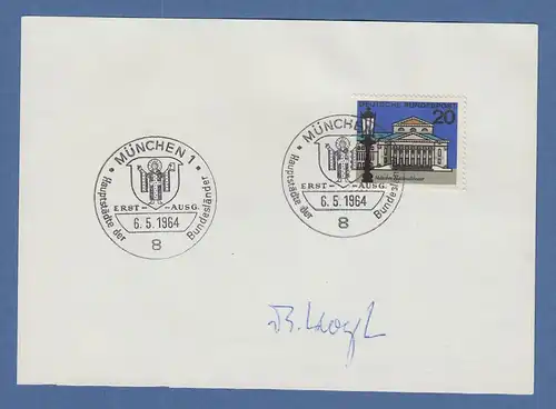 H. J. Vogel Oberbürgermeister Landeshaupstadt München original-Autogramm 1964