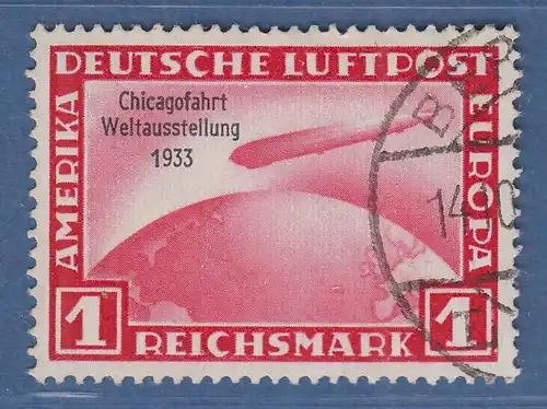 Deutsches Reich Zeppelin-Chicagofahrt 1 RM Mi.-Nr. 496 gestempelt