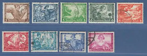 Deutsches Reich 1933 Nothilfe Opern von Wagner Mi.-Nr. 499-507A Satz 9W. kpl. O 