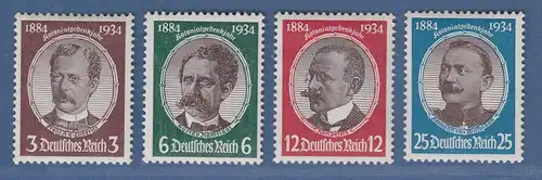 Deutsches Reich 1934 Kolonial-Forscher Mi.-Nr. 540-543 Satz 4 Werte ** 