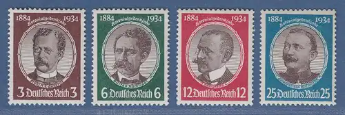 Deutsches Reich 1934 Kolonial-Forscher Mi.-Nr. 540-43 Satz 4 Werte ** 