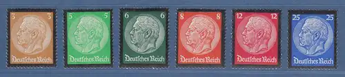 Deutsches Reich 1934 zum Tode Hindenburgs Mi.-Nr. 548-53 Satz 6 Werte **