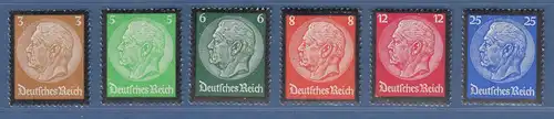 Deutsches Reich 1934 Tod von Paul v. Hindenburg Mi.-Nr. 548-553 Satz 6 Werte **