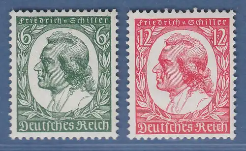 Deutsches Reich 1934 Friedrich Schiller Mi.-Nr. 554-55 Satz 2 Werte **