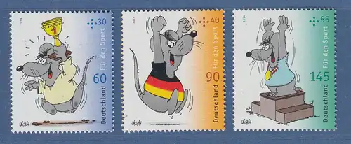 Bundesrepublik 2014 Sporthilfe: Sportmäuse Mi.-Nr. 3075-3077 Satz **