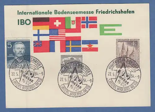 Internationale Bodenseemesse Friedrichshafen Sonder-O Karte mit u.a. Berlin 106